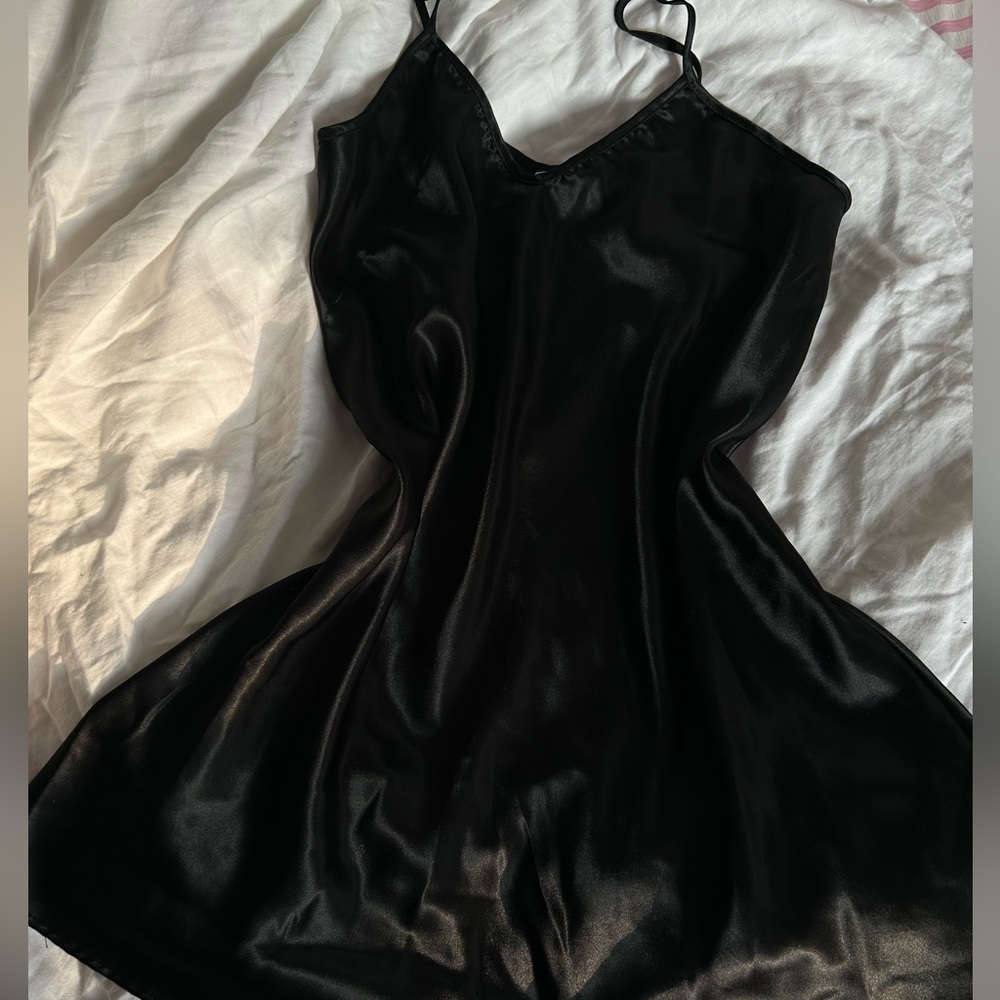 VINTAGE BLACK SLIP DRESS